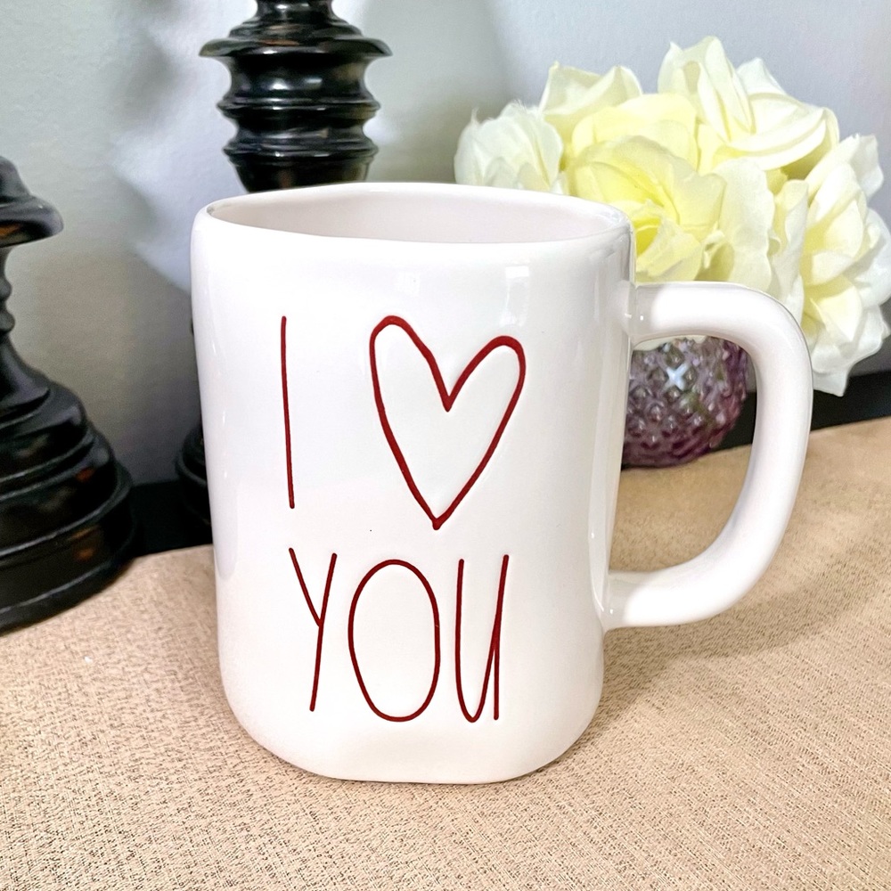 NEW Rae Dunn I LOVE YOU Ceramic Mug